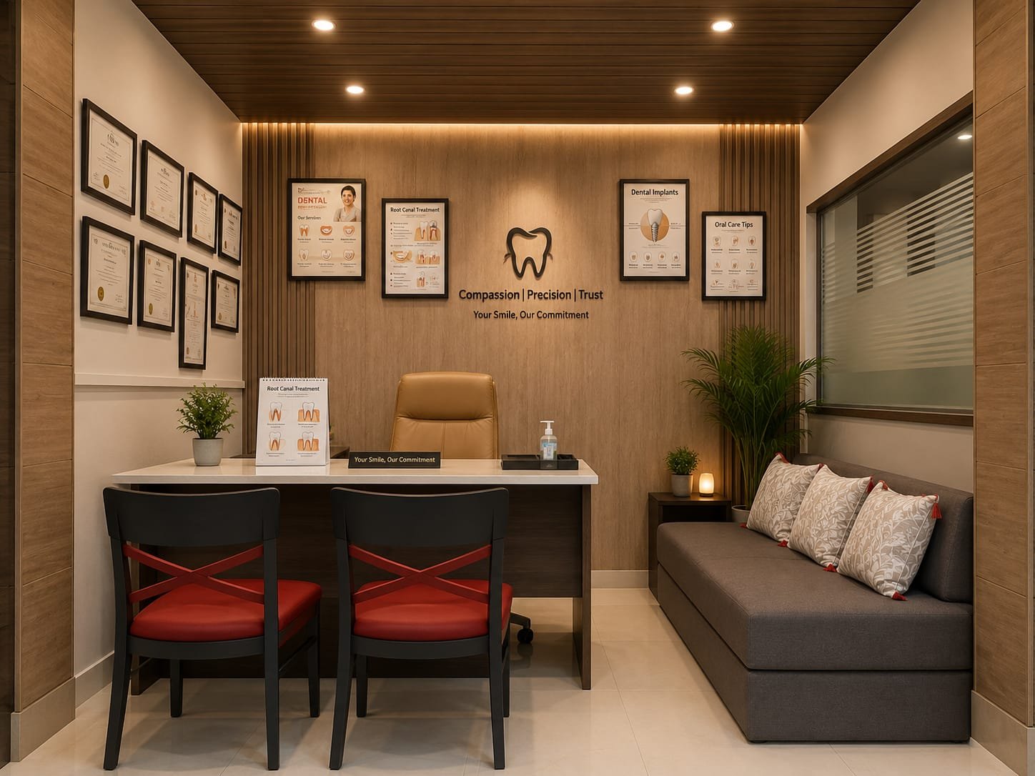 Dental Express consultation room with patient seating