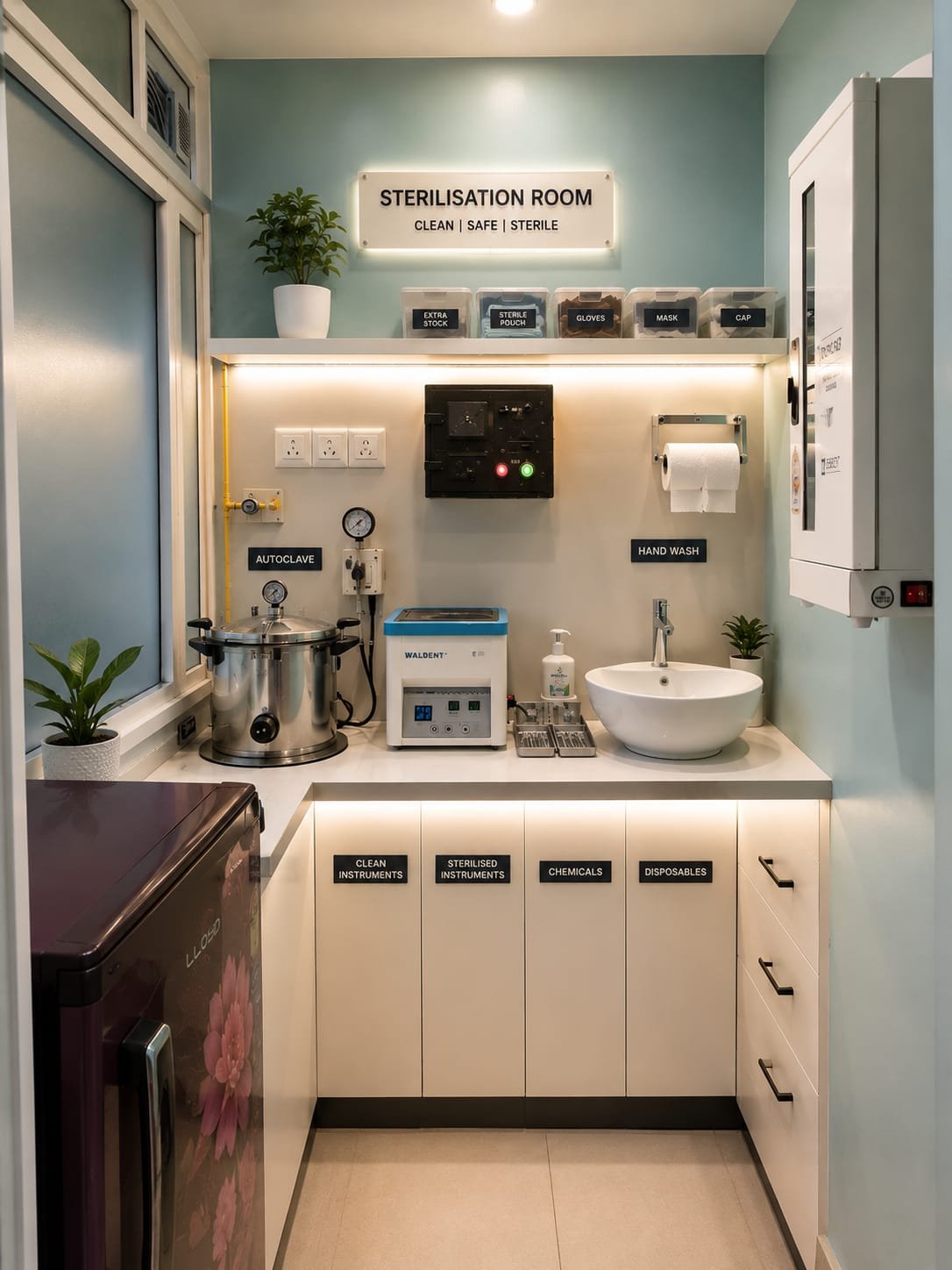 Sterilisation room at Dental Express